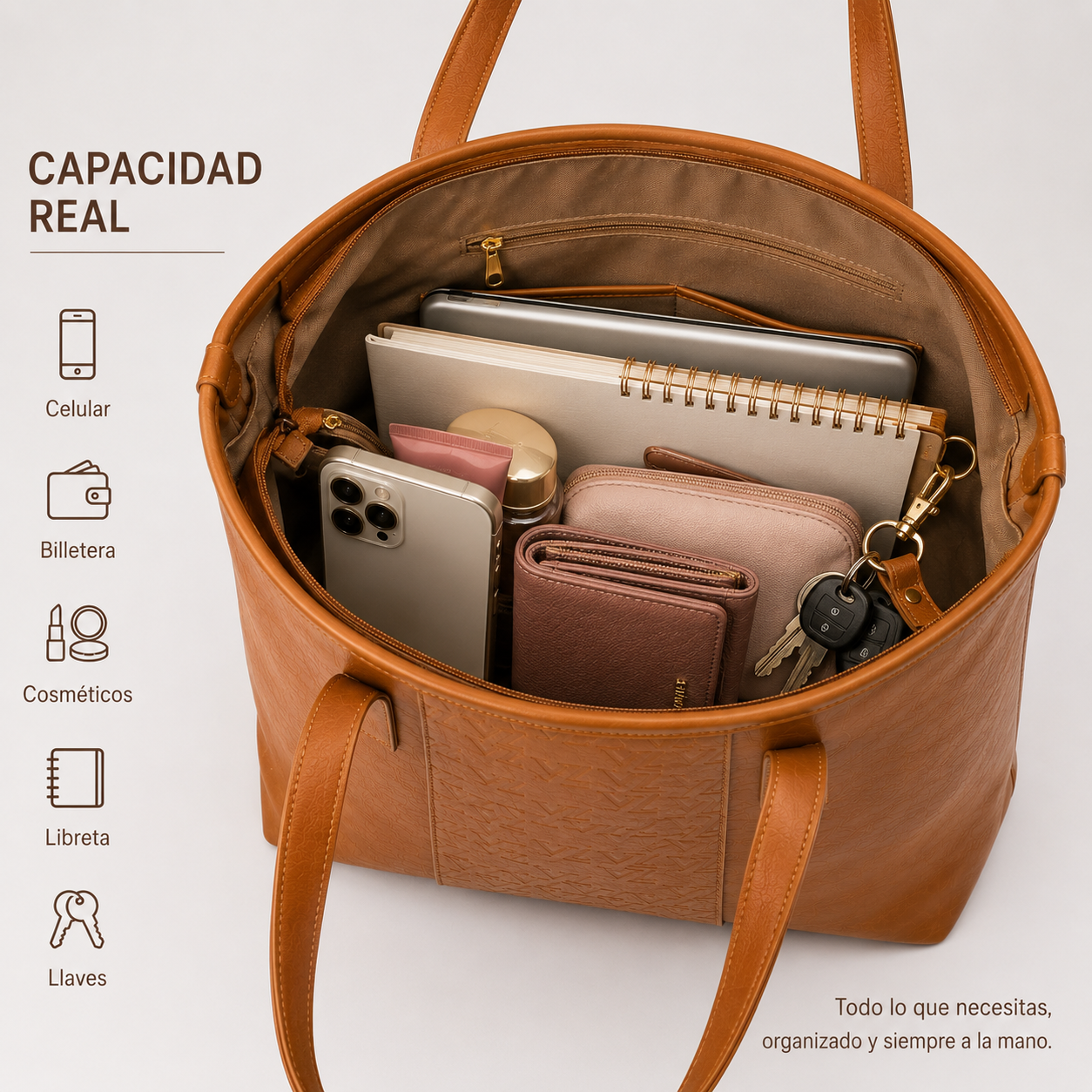 Set Bolso + Cartera + Cosmetiquera
