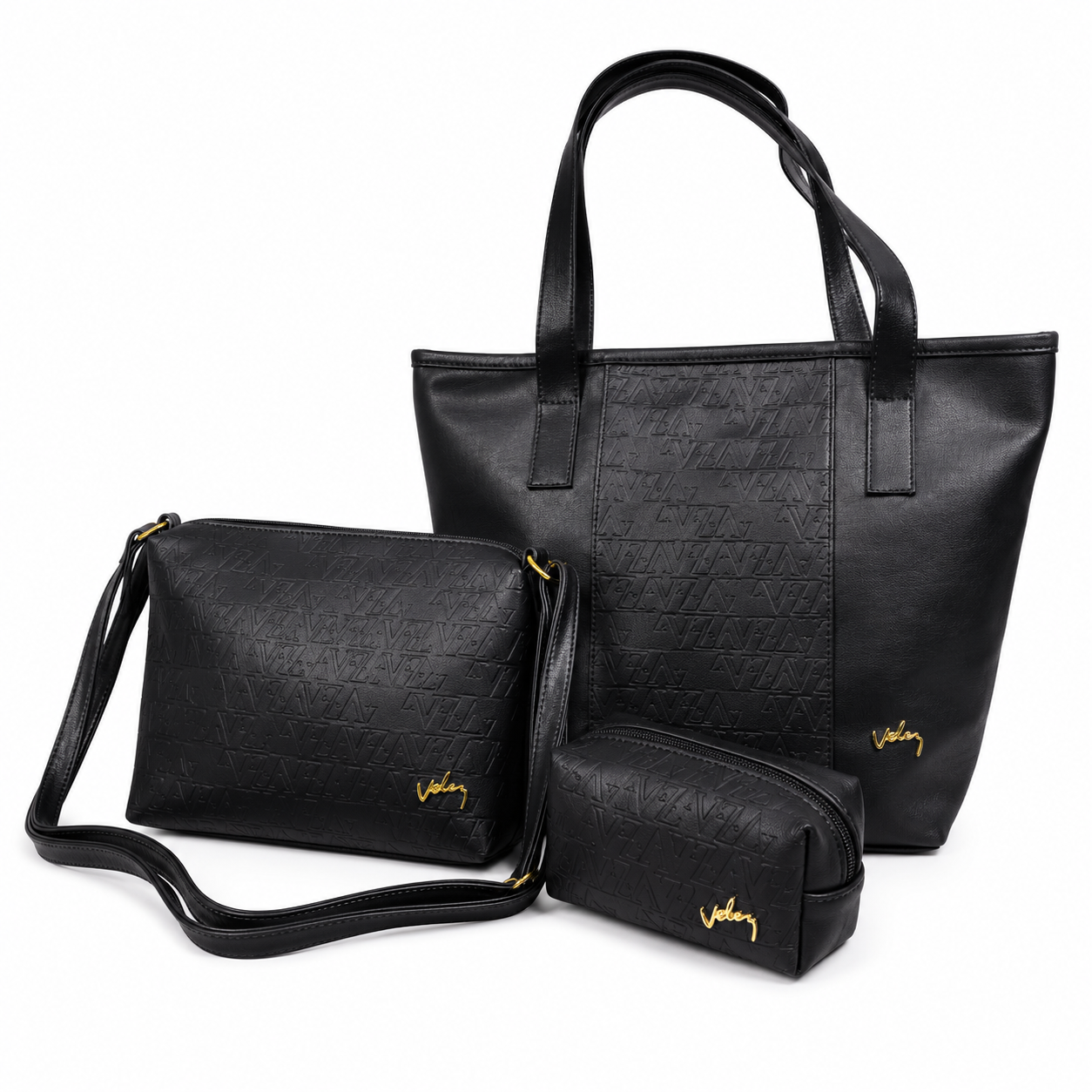Set Bolso + Cartera + Cosmetiquera
