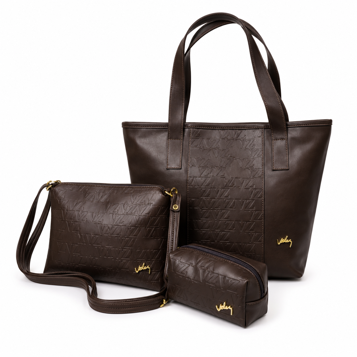 Set Bolso + Cartera + Cosmetiquera