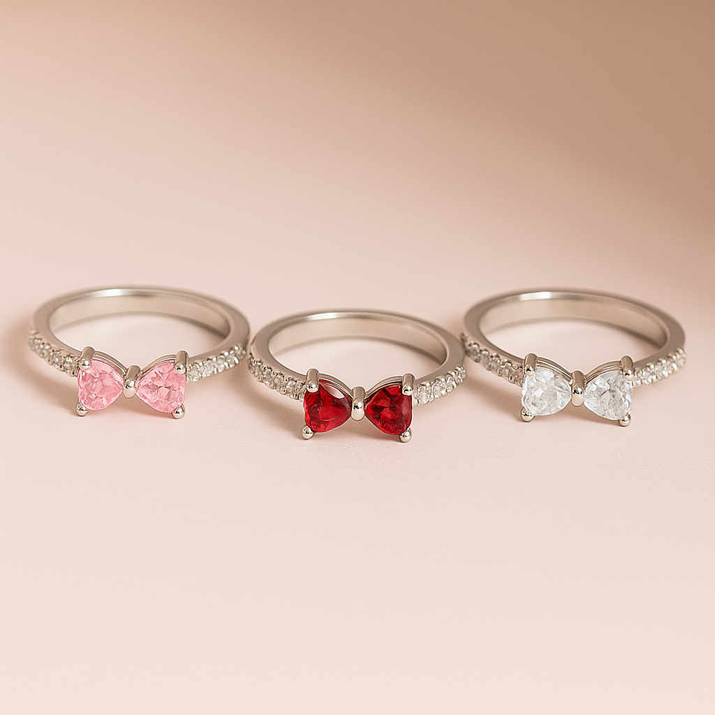 Anillo Lazo Moñito De Amor | Acero inoxidable + Baño en Oro ✨
