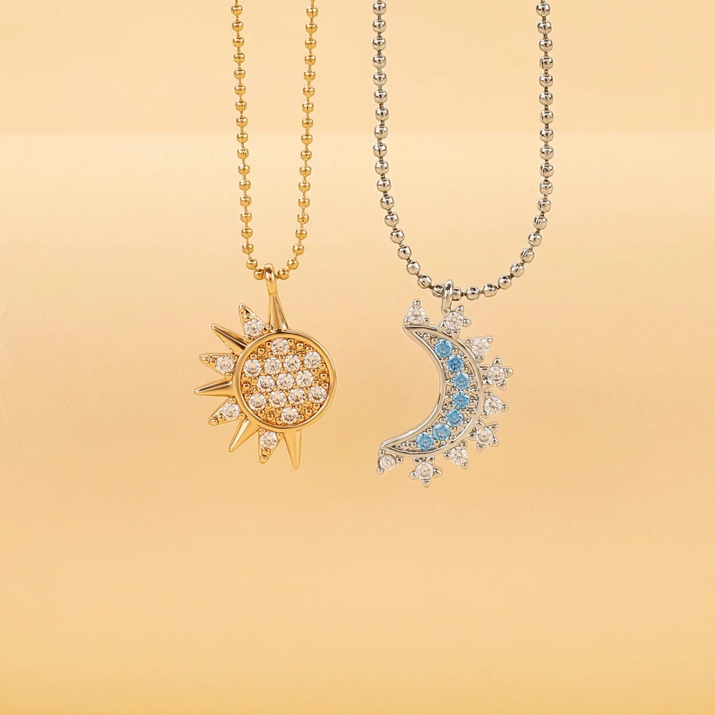 Collar Eclipse pareja | Acero inoxidable + Baño en Oro ✨