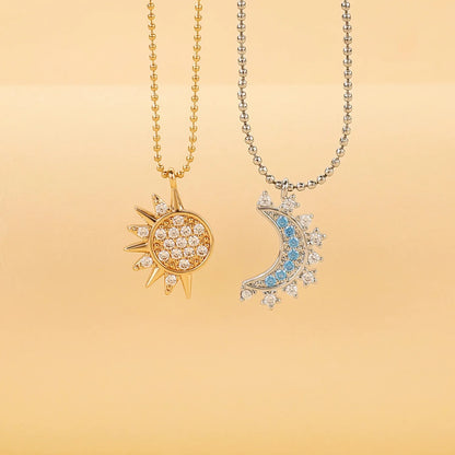 Collar Eclipse pareja | Acero inoxidable + Baño en Oro ✨