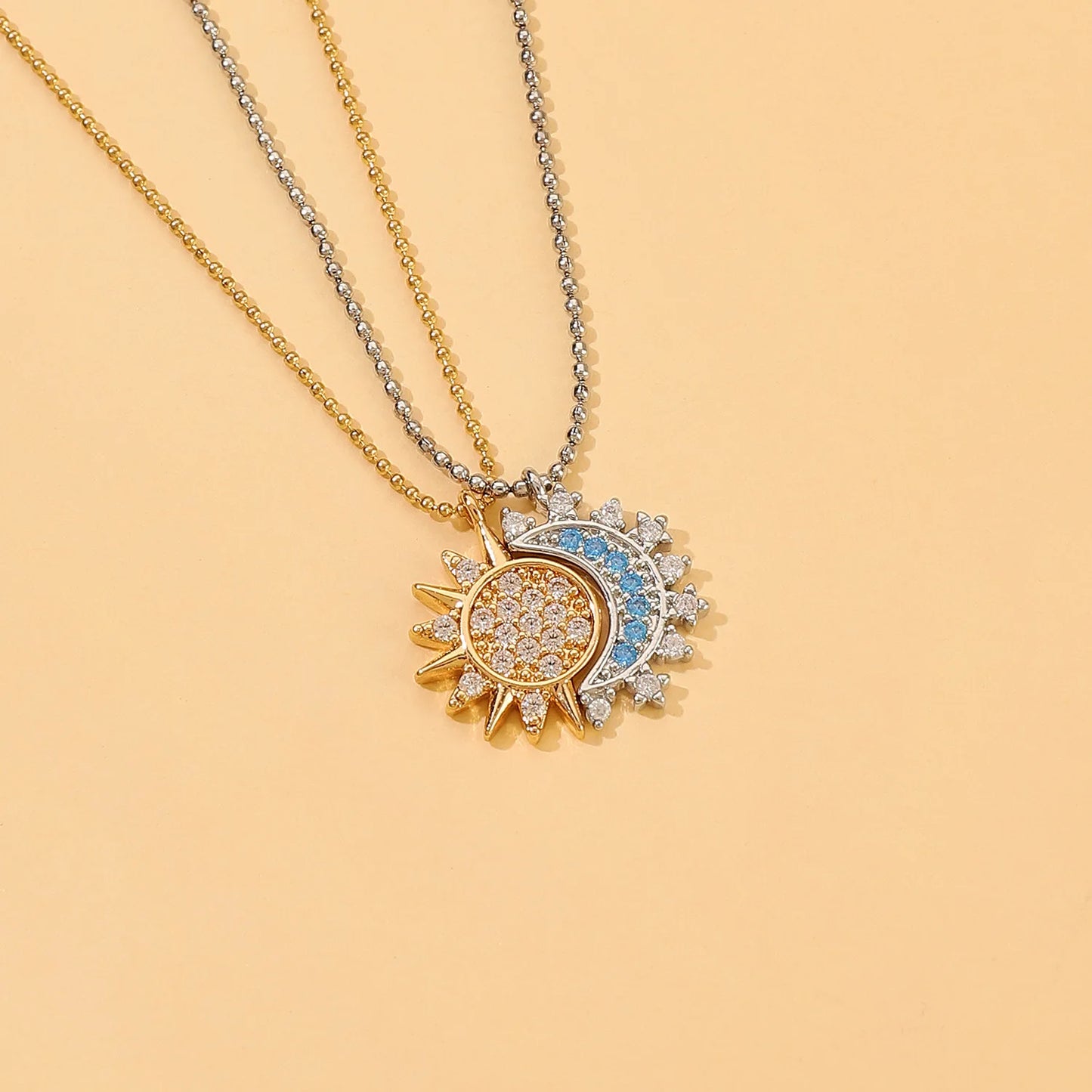 Collar Eclipse pareja | Acero inoxidable + Baño en Oro ✨