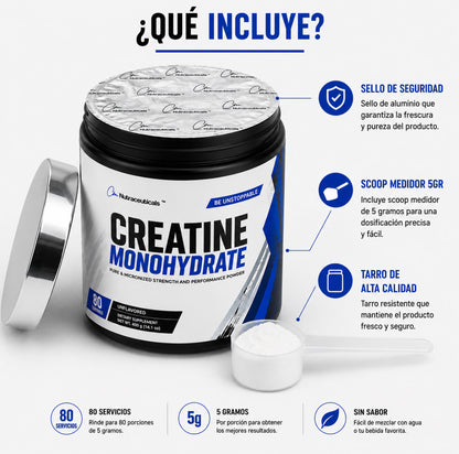 Creatina monohidratada 80 servicios