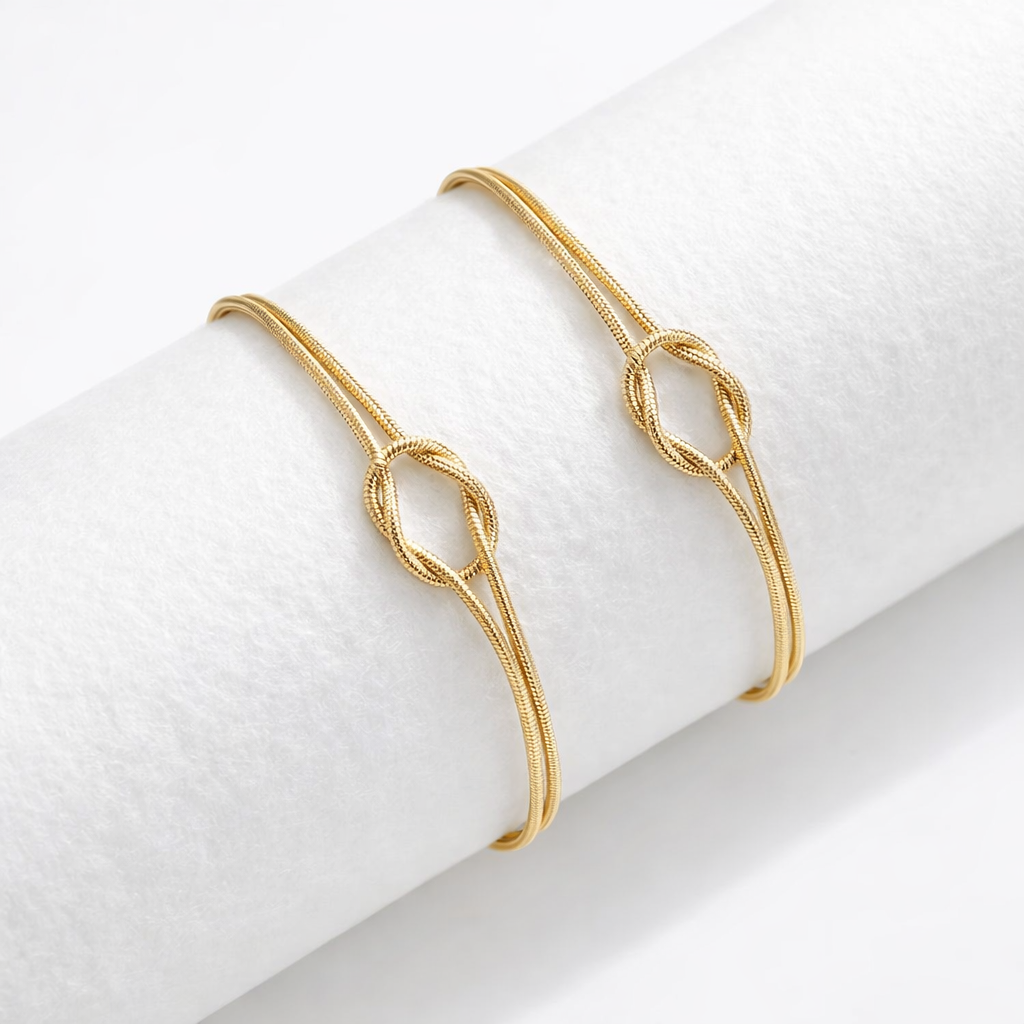 Pulsera Duo Infinito | Acero Quirúrgico + Baño en Oro ✨