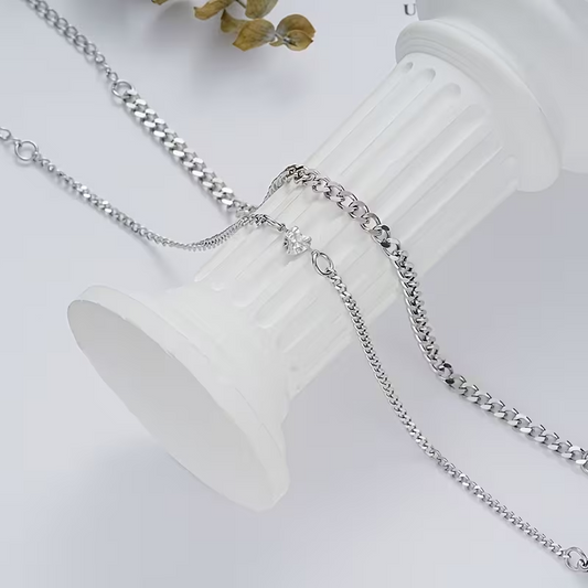 Pulsera Duo Diamante | Acero Quirúrgico + Baño en Oro ✨