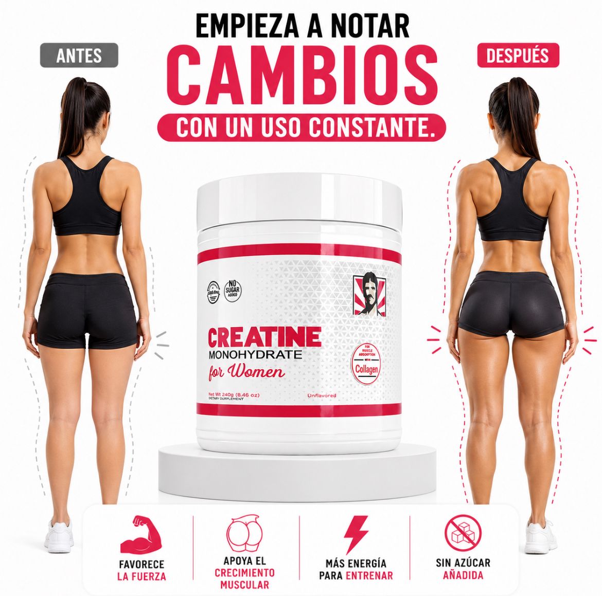 Creatina monohidratada for women