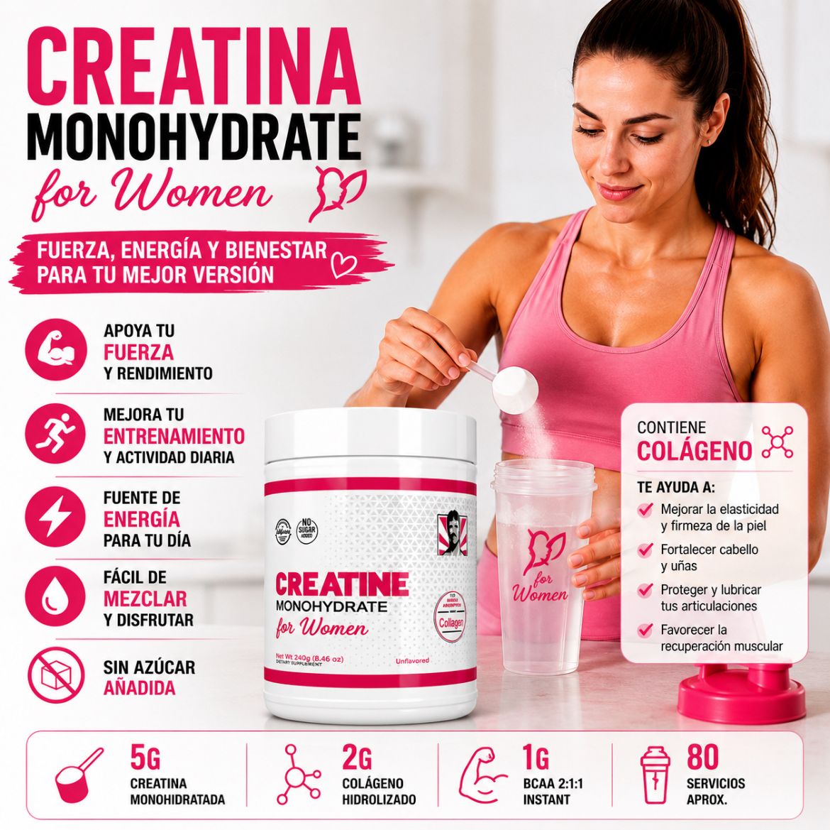 Creatina monohidratada for women