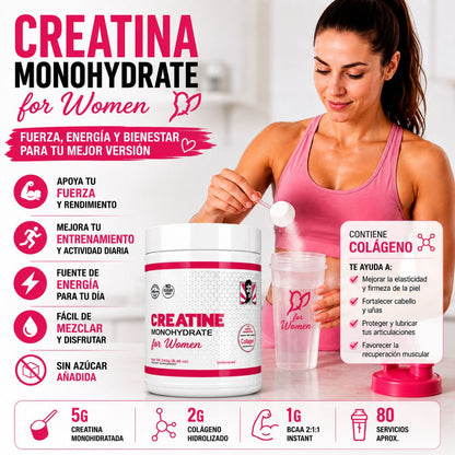 Creatina monohidratada for women