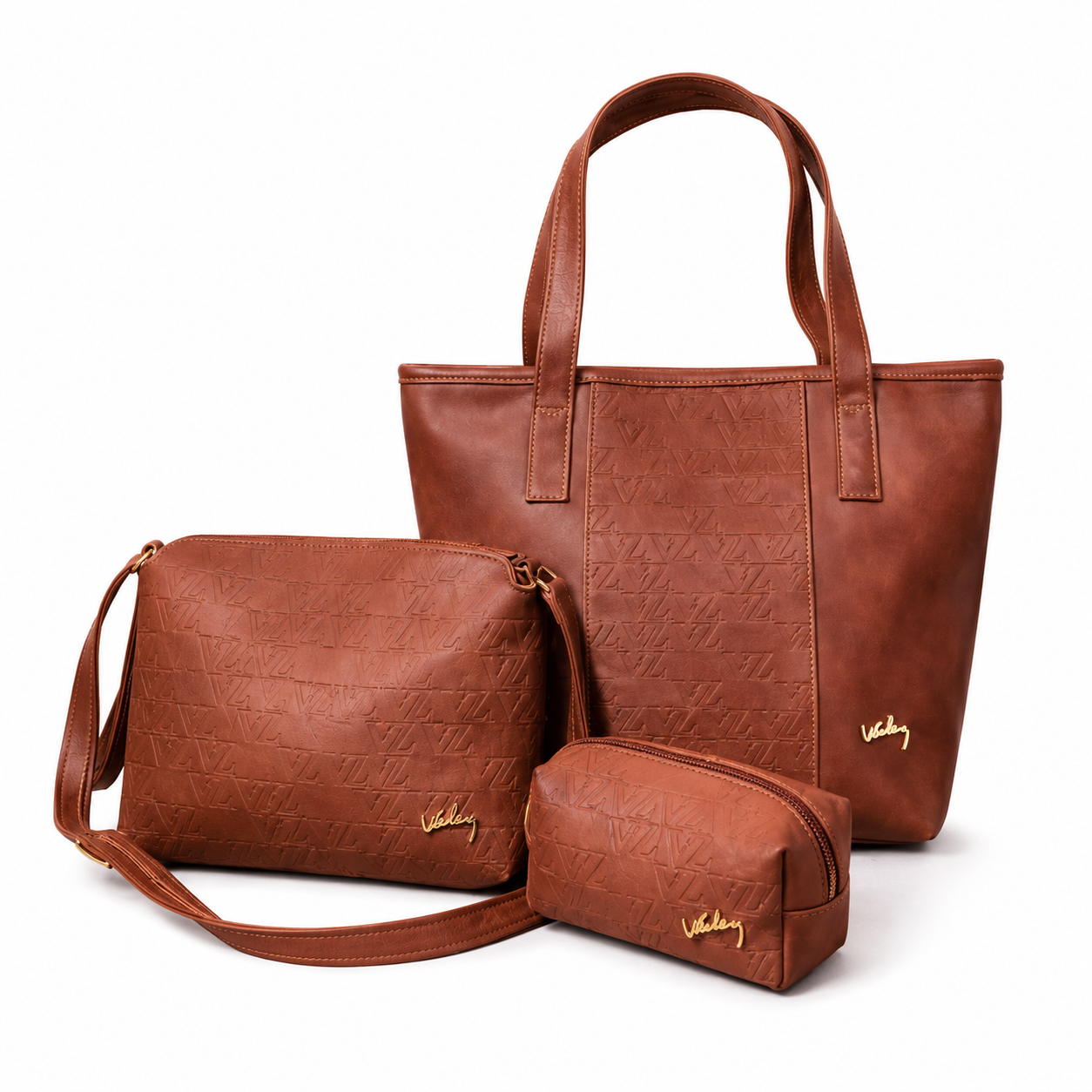 Set Bolso + Cartera + Cosmetiquera